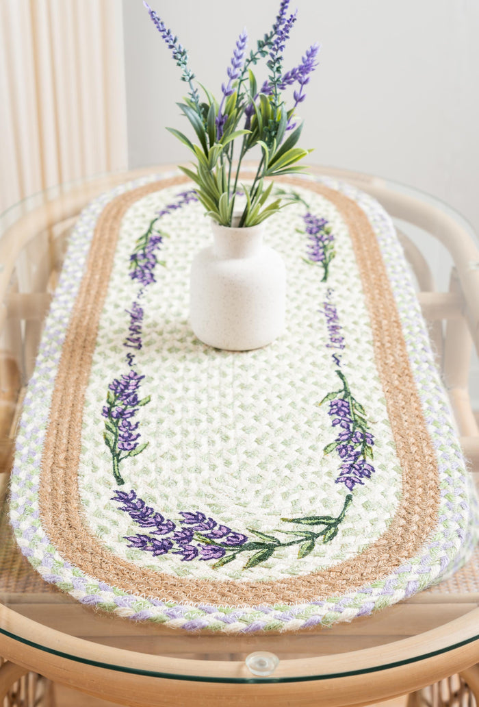TR-611 Lavender Oval Table Runner