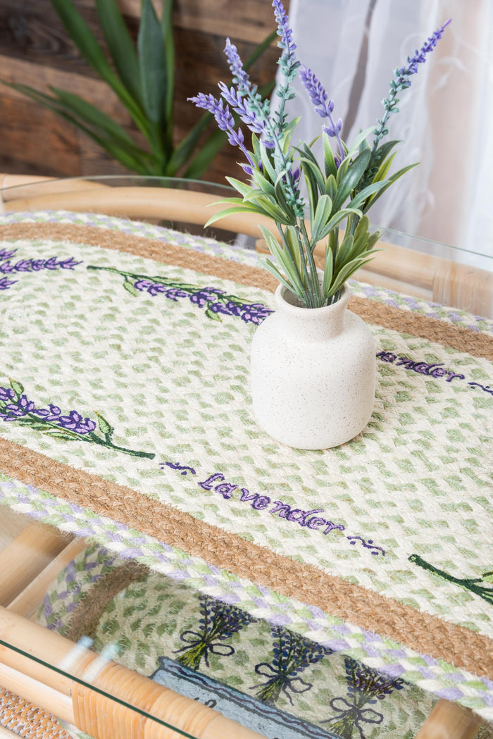 TR-611 Lavender Oval Table Runner