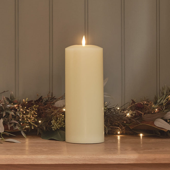TruGlow® Ivory LED Chapel Candle 25cm With Remote Control