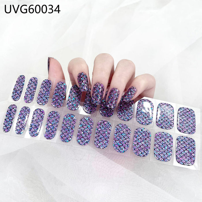 UV gel nail sticker semi-cured UVG60034