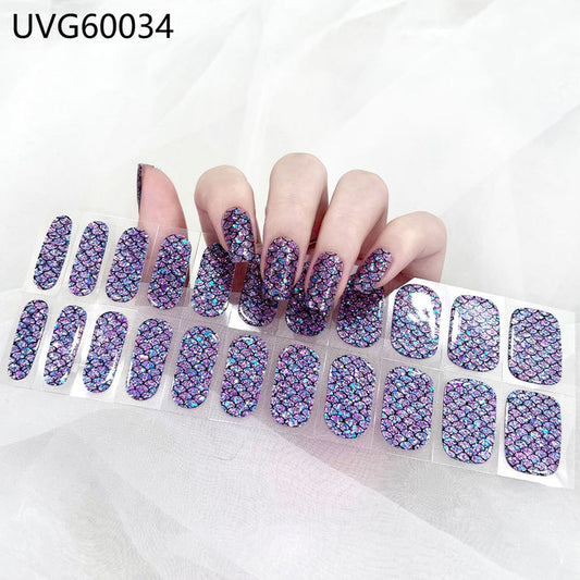 UV gel nail sticker semi-cured UVG60034