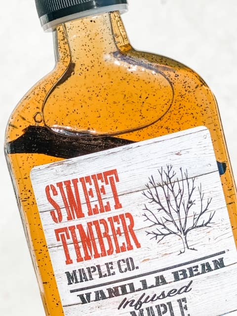 Vanilla Bean Infused Maple Syrup- 200 ml Flask (6.76 oz)