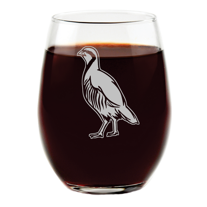 Wild Chukar Stemless Wine Glass