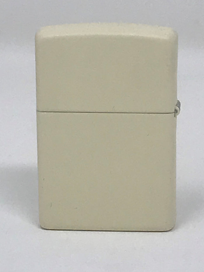 Zippo Lighter - Weed Leaf Design in Cream Matte