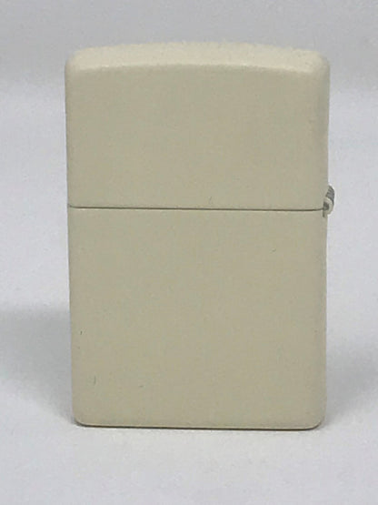 Zippo Lighter - Weed Leaf Design in Cream Matte